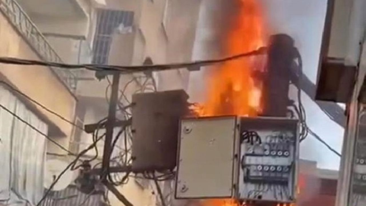 Diyarbakır’da elektrik panosu yandı