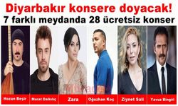 Diyarbakır konsere doyacak: 7 farklı meydanda 28 ücretsiz konser!