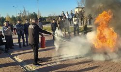 Dicle Üniversitesi’nde “yangın eğitimi ve tatbikatı