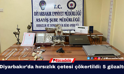 Diyarbakır’da hırsızlık çetesi çökertildi: 5 gözaltı
