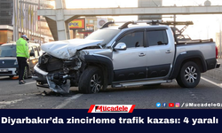 Diyarbakır’da zincirleme trafik kazası: 4 yaralı