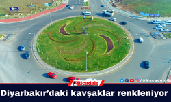 Diyarbakır’daki kavşaklar çiçeklerle renkleniyor