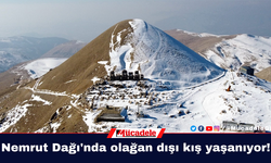 Nemrut Dağı'nda olağan dışı kış yaşanıyor