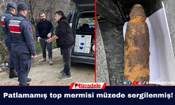 Patlamamış top mermisi müzede sergilenmiş!