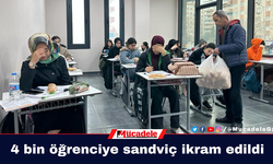 4 bin öğrenciye sandviç ikram edildi