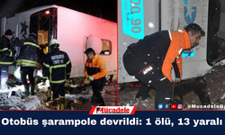 Otobüs şarampole devrildi: 1 ölü, 13 yaralı