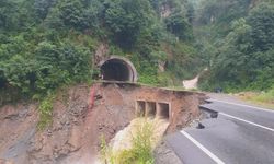 Ordu’da heyelan: Yol çöktü!