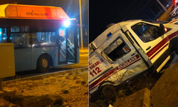 Diyarbakır’da belediye otobüsü ile ambulans çarpıştı: 3 yaralı