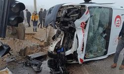 Elazığ Kovancılar’da ambulans kaza yaptı