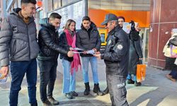 Erzurum’da polis uyardı, broşür dağıttı