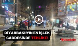 Diyarbakır'ın en işlek caddesinde tehlike! Esnaf tedirgin
