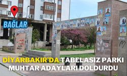 Diyarbakır’da tabelasız parkı muhtar adayları doldurdu