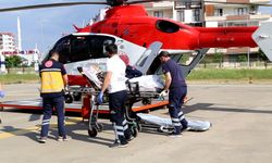 Ambulans helikopterle Diyarbakır'a getirildi