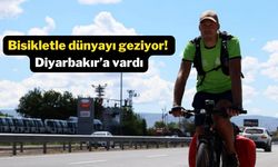 Bisikletle dünyayı geziyor! Diyarbakır’a vardı