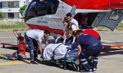 Diyarbakır’da acil hasta ambulans helikopterle taşındı