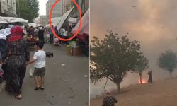 Diyarbakır'da fırtına! Yangın çıktı, çatı ve pazar şemsiyeleri uçtu