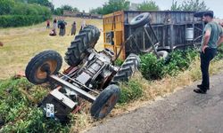 Diyarbakır’da traktör devrildi! Sürücü ağır yaralandı