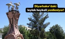 Diyarbakır’daki leylek heykeli yenileniyor!