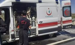 Sur’da seyir halindeki ambulansta yangın