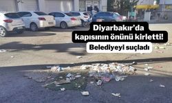 Diyarbakır’da kendisi kirletti! Belediyeyi suçladı