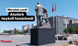 Mücadele Yazdı! Atatürk heykeli temizlendi