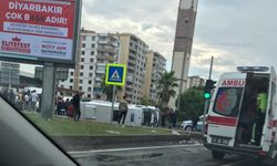 Diyarbakır’da minibüs devrildi! Çok sayıda yolcu yaralandı