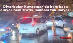 Diyarbakır Kayapınar’da hem kaza oluyor hem trafik lambası takılmıyor!