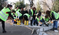 Diyarbakır’a yeni park: Kadınlar parke taşı döşedi