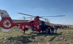 Ambulans helikopter Çermik'te silahla yaralanan vatandaş için havalandı