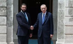 Cumhurbaşkanı Erdoğan ile Şara Dolmabahçe'de görüştü