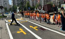 Diyarbakır’da Trafik Parkı’nda öğrencilere eğitim