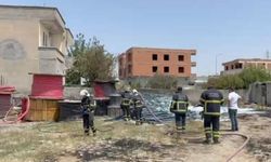 Batman’da şantiye bahçesinde yangın çıktı: İtfaiye harekete geçti!