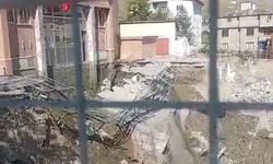 Hakkari'de adliye binasının girişi çöktü