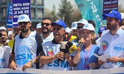 Diyarbakır’da memurlardan halaylı iş bırakma eylemi!