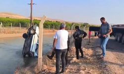 Şanlıurfa'da bir araç sulama kanalına düştü: 2 kişi kurtarıldı!