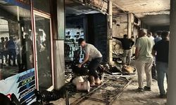 Van’da iş merkezinde yangın: Dükkanlar yandı