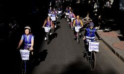 Diyarbakır’da “Şiddetsiz bir yaşam için” pedal çevirdiler!
