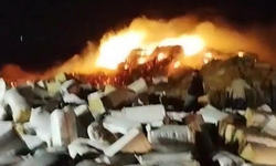 Diyarbakır’ın ilçesinde 102 ton saman yandı!