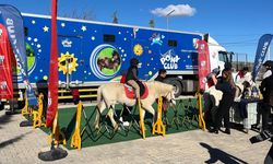 Diyarbakır’da çocuklar pony atlarla buluştu