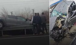 Diyarbakır’da araç bariyerlere çarptı: Ağır yaralı var!