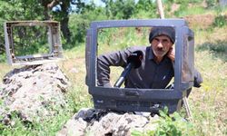 Çobanın hikayesini duyanlar şaşırıyor! Eski televizyon kasasıyla şöhreti yakaladı