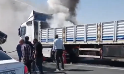 Diyarbakır'da TIR alev aldı: İmdadına vatandaşlar koştu!