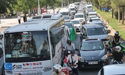 ‘Filistin Konvoyu’ Diyarbakır’da coşkuyla karşılandı!
