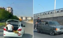 Diyarbakır trafiğinde yürekleri ağza getiren görüntüler!