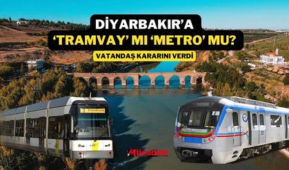 Diyarbakır’a ‘Tramvay’ mı ‘Metro’ mu? Vatandaş kararını verdi!