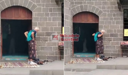 Diyarbakır’daki camide erkek turist etek giyip gezdi