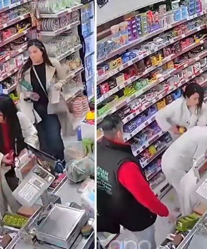 Markette şok olay: "Kocamla birliktesin" deyip saldırdı!