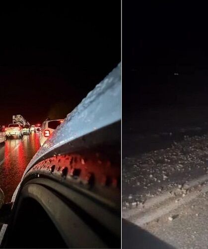 Diyarbakır yolunda taş parçaları düştü: Araç kuyrukları oluştu