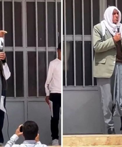 Yer Şanlıurfa: Mikrofonu eline aldı, okuduğu Atatürk şiiri damga vurdu!