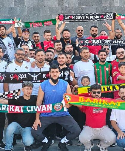 Amedspor ve Beşiktaş taraftarları birlikte ciğer yedi, mesaj verdi!